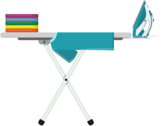 Medium-thickness ironing board with high-density cotton cover for shirts