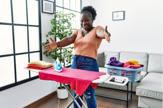 Adjustable ironing board height for optimal comfort