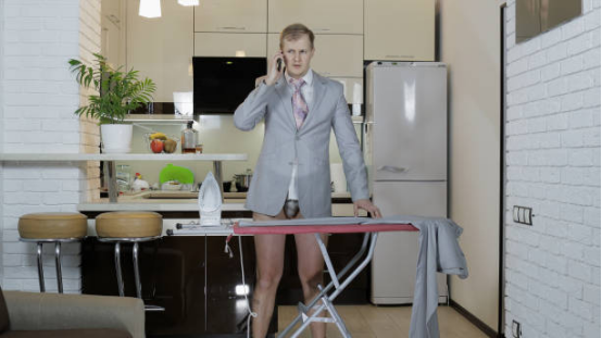 User hesitating to set up ironing board at home