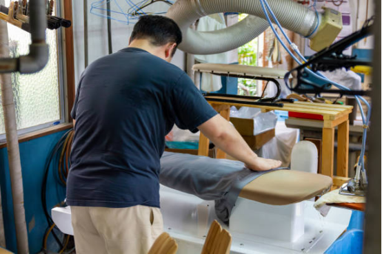 Custom-designed ironing board suitable for professional tailors 1 Custom ironing board for professional tailoring precision